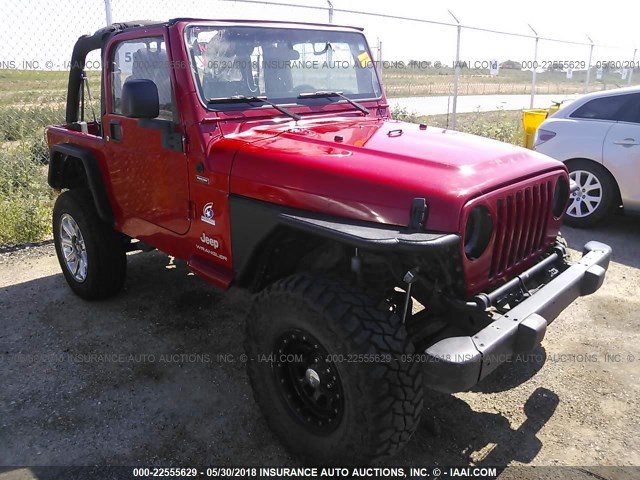 1J4FA39S03P355947 - 2003 JEEP WRANGLER COMMANDO/X RED photo 1