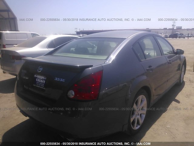 1N4BA41E57C808687 - 2007 NISSAN MAXIMA SE/SL GRAY photo 4