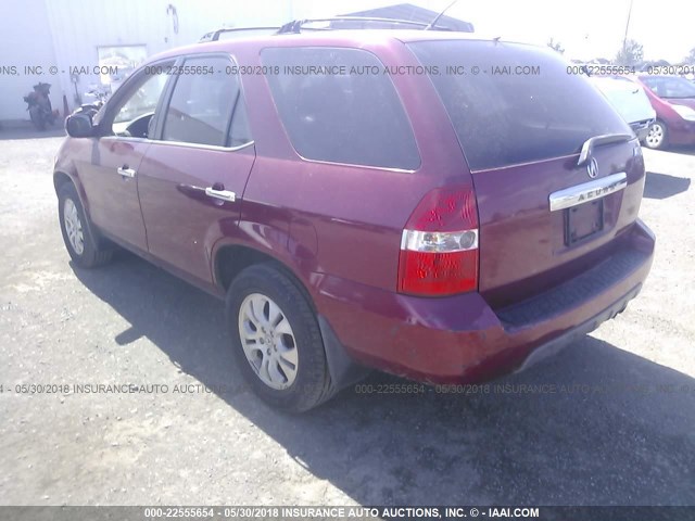 2HNYD18873H550233 - 2003 ACURA MDX TOURING RED photo 3