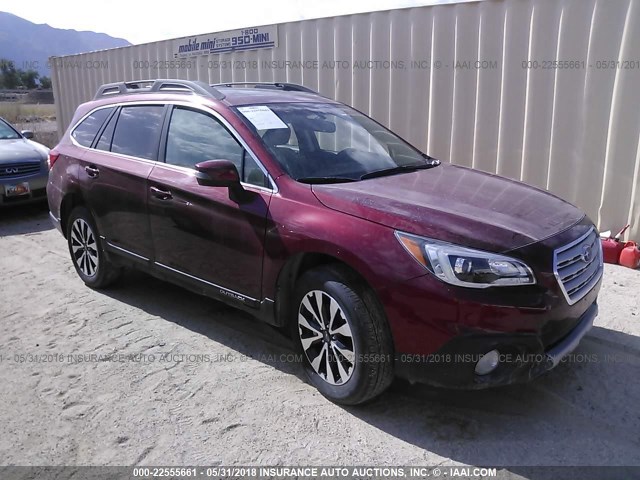 4S4BSAKC9H3414741 - 2017 SUBARU OUTBACK 2.5I LIMITED RED photo 1