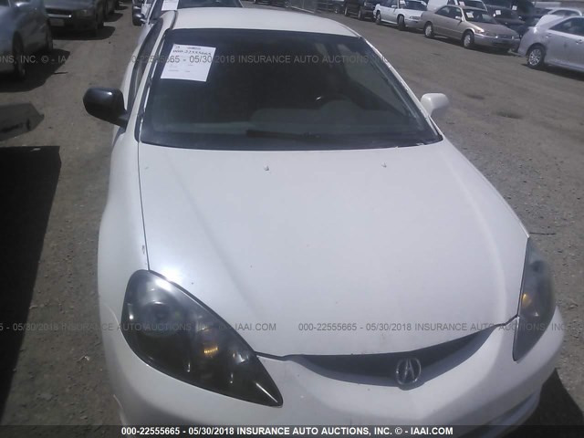 JH4DC53086S020896 - 2006 ACURA RSX TYPE-S WHITE photo 6