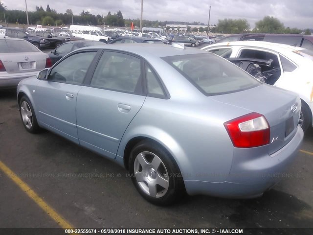 WAULC68E64A168214 - 2004 AUDI A4 1.8T QUATTRO Light Blue photo 3