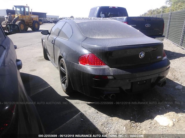 WBSEH93537B798446 - 2007 BMW M6 BLACK photo 3