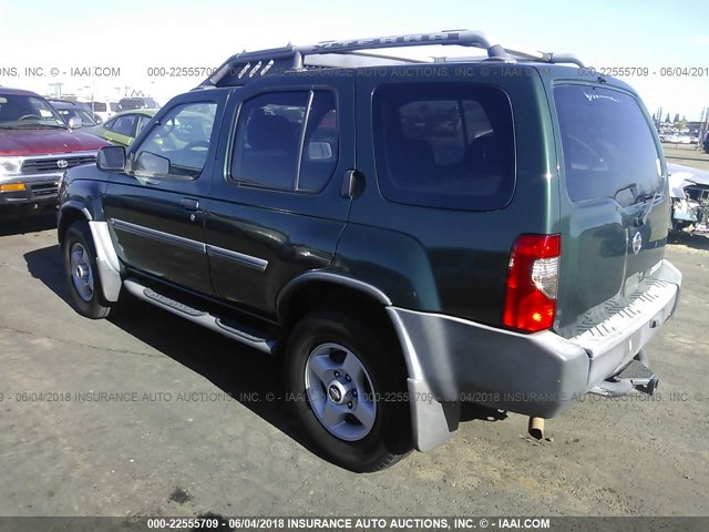 5N1ED28Y72C505305 - 2002 NISSAN XTERRA XE/SE GREEN photo 3