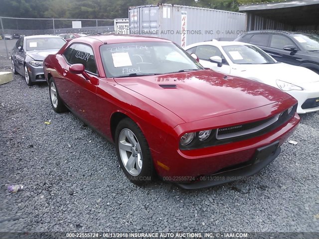 2C3CDYAG2CH118664 - 2012 DODGE CHALLENGER SXT RED photo 1