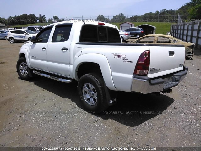 5TELU42N65Z132477 - 2005 TOYOTA TACOMA DOUBLE CAB თეთრი ფოტო 3