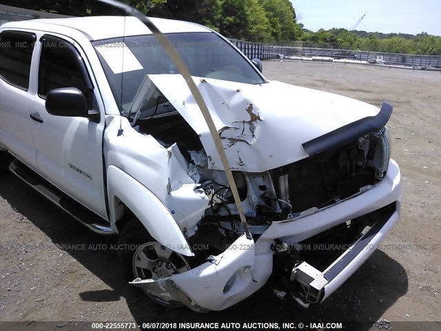 5TELU42N65Z132477 - 2005 TOYOTA TACOMA DOUBLE CAB თეთრი ფოტო 6