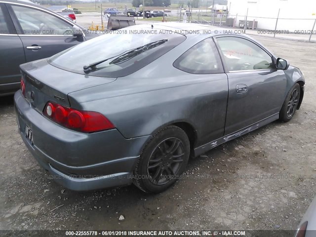 JH4DC54865S010340 - 2005 ACURA RSX TURQUOISE photo 4