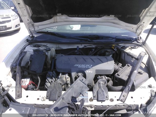 2G2WP522451253713 - 2005 PONTIAC GRAND PRIX WHITE photo 10