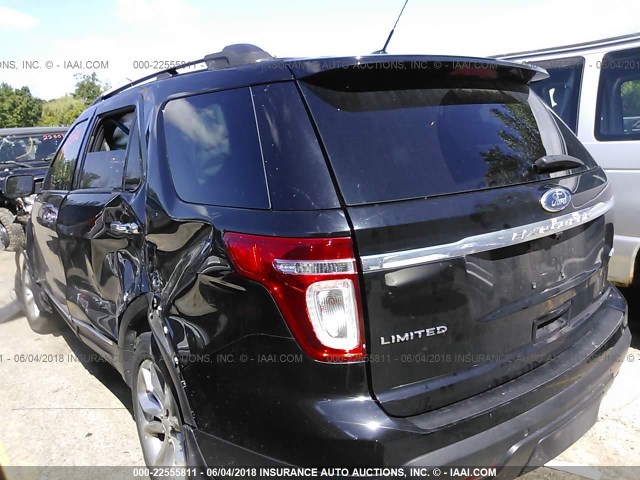 1FMHK8F82CGA02655 - 2012 FORD EXPLORER LIMITED 黑色 照片 3