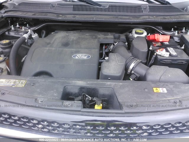 1FMHK8F89CGA06671 - 2012 FORD EXPLORER LIMITED შავი ფოტო 10