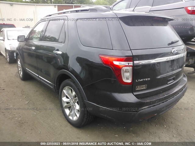 1FMHK8F89CGA06671 - 2012 FORD EXPLORER LIMITED შავი ფოტო 3
