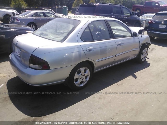 3N1CB51D43L780973 - 2003 NISSAN SENTRA XE/GXE SILVER photo 4