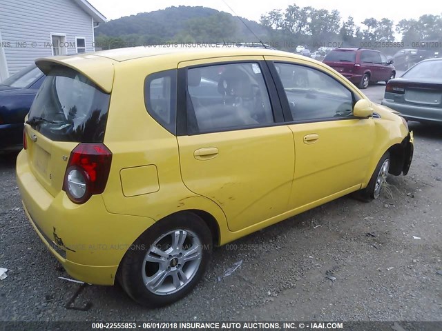 KL1TG6DE6BB116853 - 2011 CHEVROLET AVEO LT YELLOW photo 4