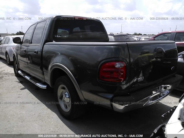 1FTRW07663KD87047 - 2003 FORD F150 SUPERCREW GREEN photo 3