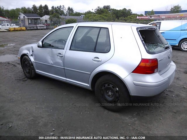 9BWFL61J554035697 - 2005 VOLKSWAGEN GOLF GL SILVER photo 3