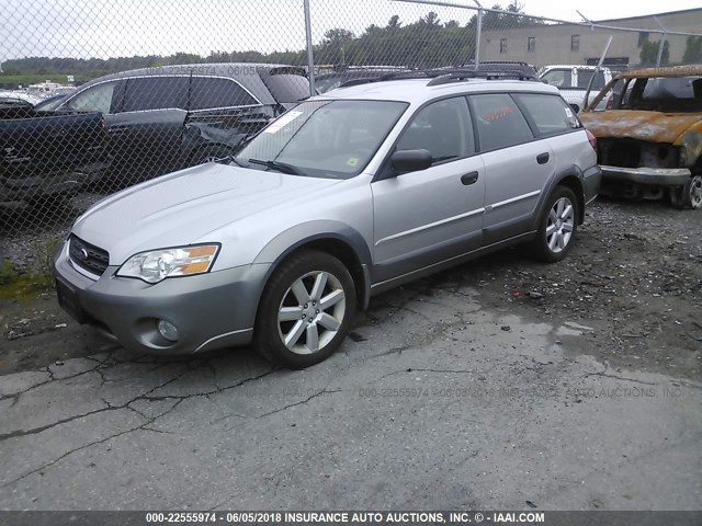 4S4BP61C167321024 - 2006 SUBARU LEGACY OUTBACK 2.5I SILVER photo 2