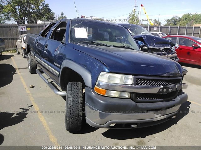 1GCHC23G62F110968 - 2002 CHEVROLET SILVERADO C2500 HEAVY DUTY BLUE photo 1