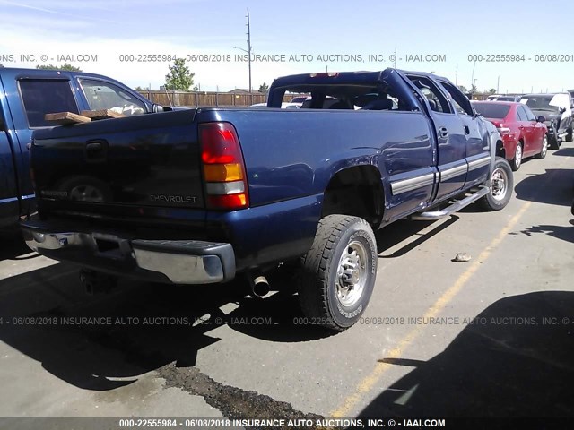 1GCHC23G62F110968 - 2002 CHEVROLET SILVERADO C2500 HEAVY DUTY BLUE photo 4