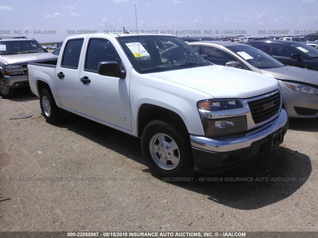 1GTCS339688218282 - 2008 GMC CANYON SLE WHITE photo 1