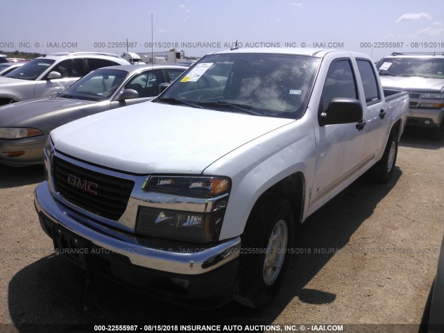 1GTCS339688218282 - 2008 GMC CANYON SLE WHITE photo 2