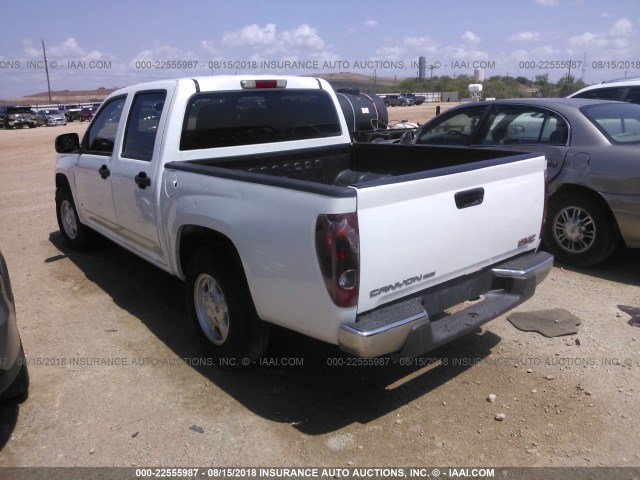 1GTCS339688218282 - 2008 GMC CANYON SLE WHITE photo 3