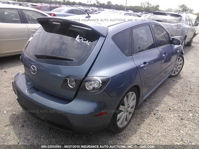 JM1BK34L071689700 - 2007 MAZDA SPEED 3 BLUE photo 4