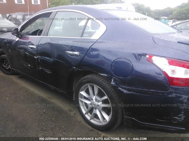 1N4AA5AP9AC848037 - 2010 NISSAN MAXIMA S/SV BLUE photo 6