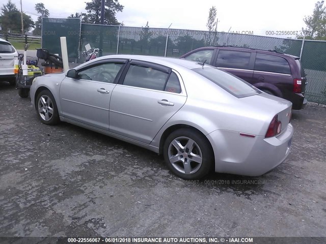 1G1ZH57B38F233733 - 2008 CHEVROLET MALIBU 1LT 银色 照片 3