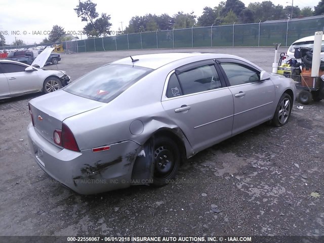 1G1ZH57B38F233733 - 2008 CHEVROLET MALIBU 1LT 银色 照片 4