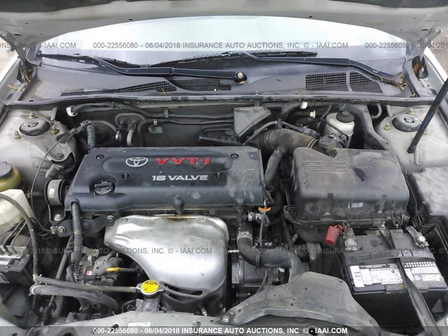 4T1BE32K55U520443 - 2005 TOYOTA CAMRY LE/XLE/SE ვერცხლისფერი ფოტო 10