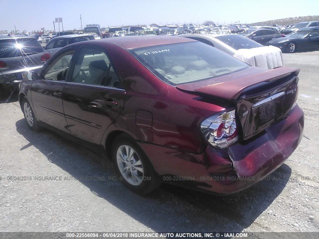 4T1BE32K45U002629 - 2005 TOYOTA CAMRY LE/XLE/SE წითელი ფოტო 3