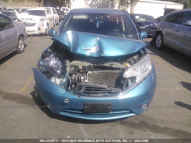 3N1CE2CP1EL356344 - 2014 NISSAN VERSA NOTE S/S PLUS/SV/SL BLUE photo 6