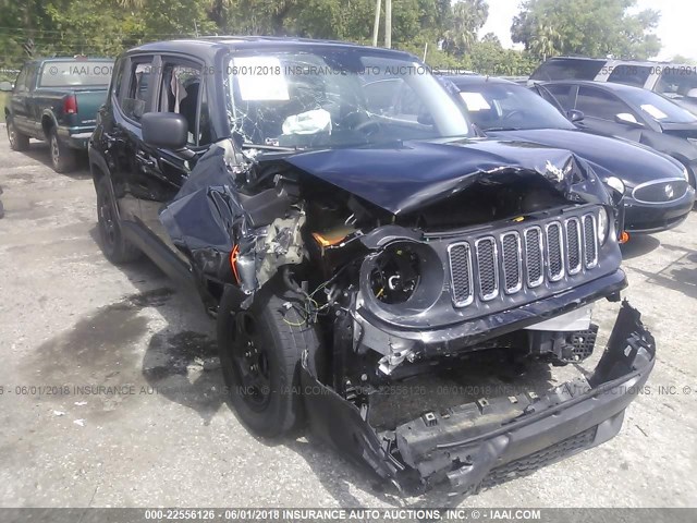 ZACCJAAT9GPD96894 - 2016 JEEP RENEGADE SPORT Սև լուսանկար 1