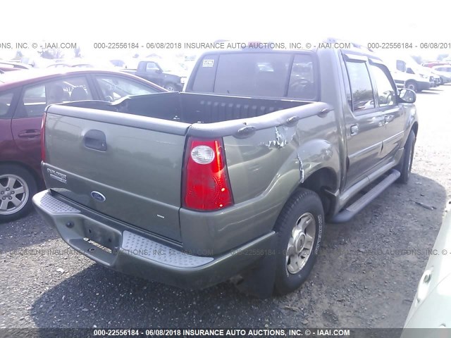 1FMZU77K44UA70462 - 2004 FORD EXPLORER SPORT TR  GREEN photo 4