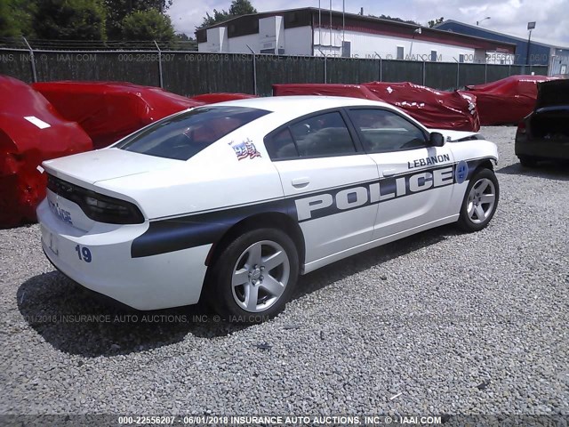 2C3CDXAGXGH251320 - 2016 DODGE CHARGER POLICE WHITE photo 4