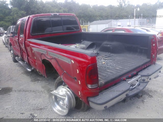 1FTWW33P86EC41920 - 2006 FORD F350 4X4 CREWCAB SUPER DUTY RED photo 3