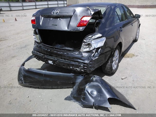 4T1BE46K07U571156 - 2007 TOYOTA CAMRY NEW GENERAT CE/LE/XLE/SE GRAY photo 6