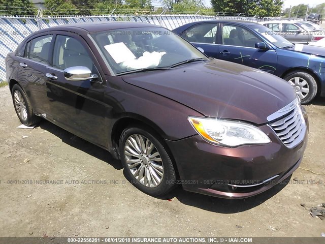 1C3CCBCG0DN747037 - 2013 CHRYSLER 200 LIMITED BROWN photo 1