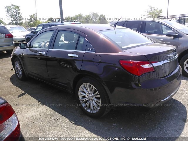 1C3CCBCG0DN747037 - 2013 CHRYSLER 200 LIMITED BROWN photo 3