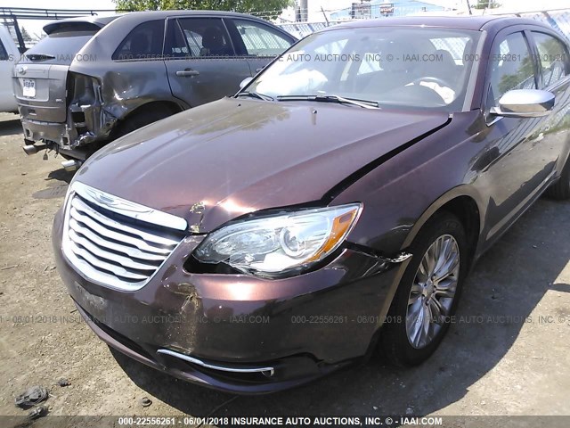 1C3CCBCG0DN747037 - 2013 CHRYSLER 200 LIMITED BROWN photo 6