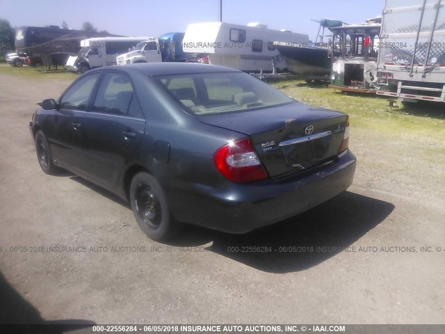 4T1BE32K72U558879 - 2002 TOYOTA CAMRY LE/XLE/SE Yaşıl foto 3