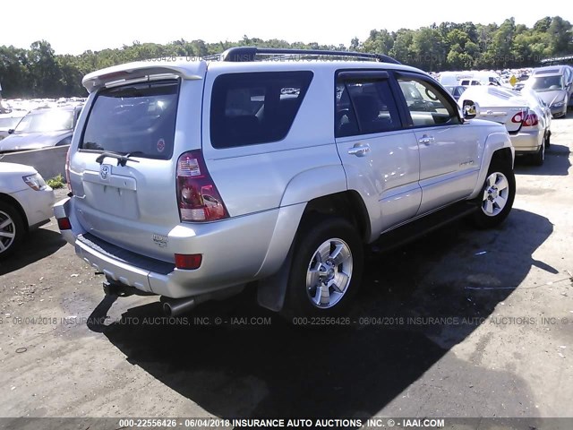 JTEBT17R050047672 - 2005 TOYOTA 4RUNNER LIMITED SILVER photo 4