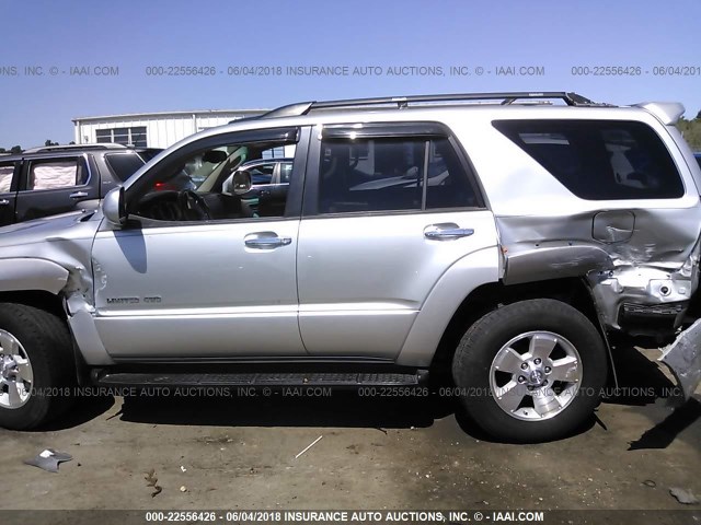 JTEBT17R050047672 - 2005 TOYOTA 4RUNNER LIMITED SILVER photo 6