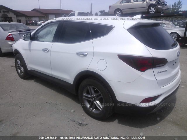 5NMZTDLB1HH001527 - 2017 HYUNDAI SANTA FE SPORT  WHITE photo 3