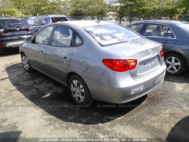 KMHDU4AD6AU188480 - 2010 HYUNDAI ELANTRA BLUE/GLS/SE GRAY photo 3