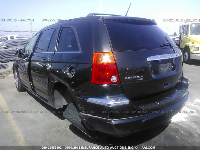 2A8GM78X18R144504 - 2008 CHRYSLER PACIFICA LIMITED BLACK photo 3