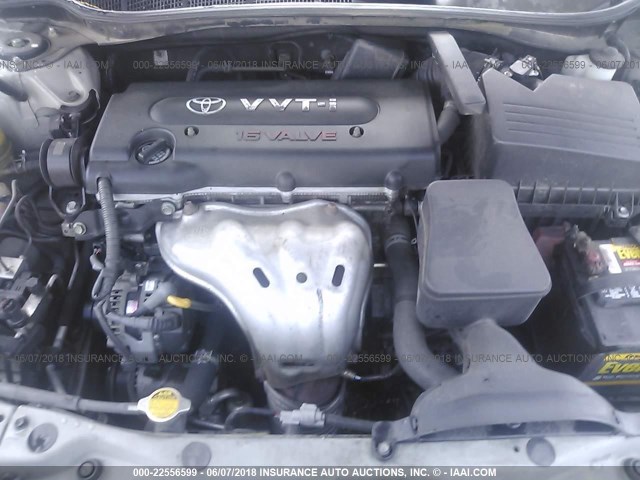 4T1BE46K57U038140 - 2007 TOYOTA CAMRY NEW GENERAT CE/LE/XLE/SE SILVER photo 10