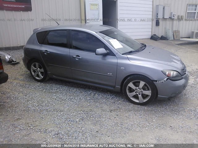 JM1BK143951227282 - 2005 MAZDA 3 HATCHBACK GRAY photo 1