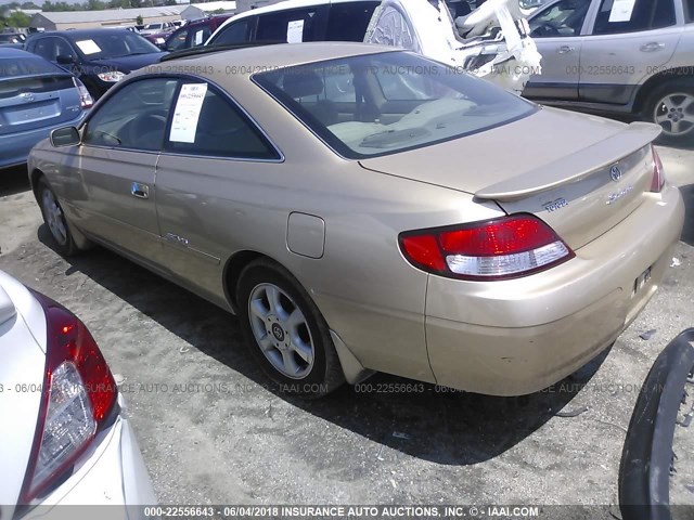 2T1CF22PX1C458623 - 2001 TOYOTA CAMRY SOLARA SE/SLE ოქროსფერი ფოტო 3